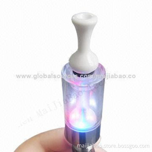 Christmas Gift Colorful LED Tank Atomizer with Ceramic Tip, No Burning Taste